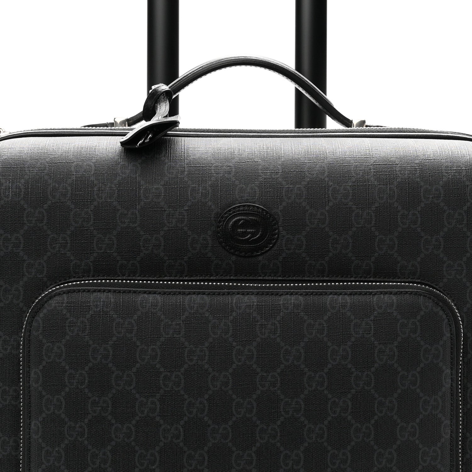 Gucci GG Supreme Monogram Calfskin Carry On Trolley Black 1889700