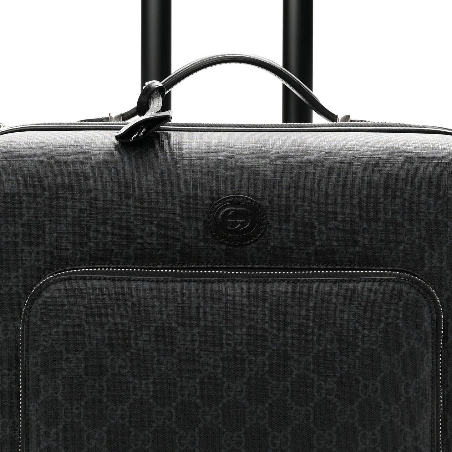 GG Supreme Monogram Calfskin Carry On Trolley Black
