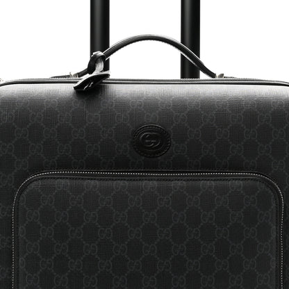 Gucci GG Supreme Monogram Calfskin Carry On Trolley Black 7 of 9