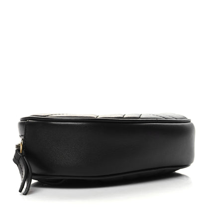 Gucci Calfskin Matelasse GG Marmont Belt Bag 75 30 Black 4 of 11