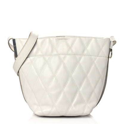 Givenchy Lambskin Quilted Mini GV Bucket Bag White 1 of 10