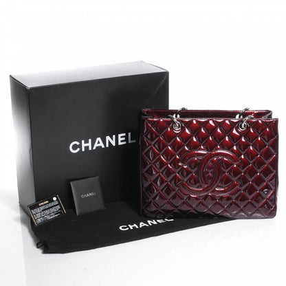 Chanel Patent Grand Shopping Tote GST Bordeaux 5 of 8