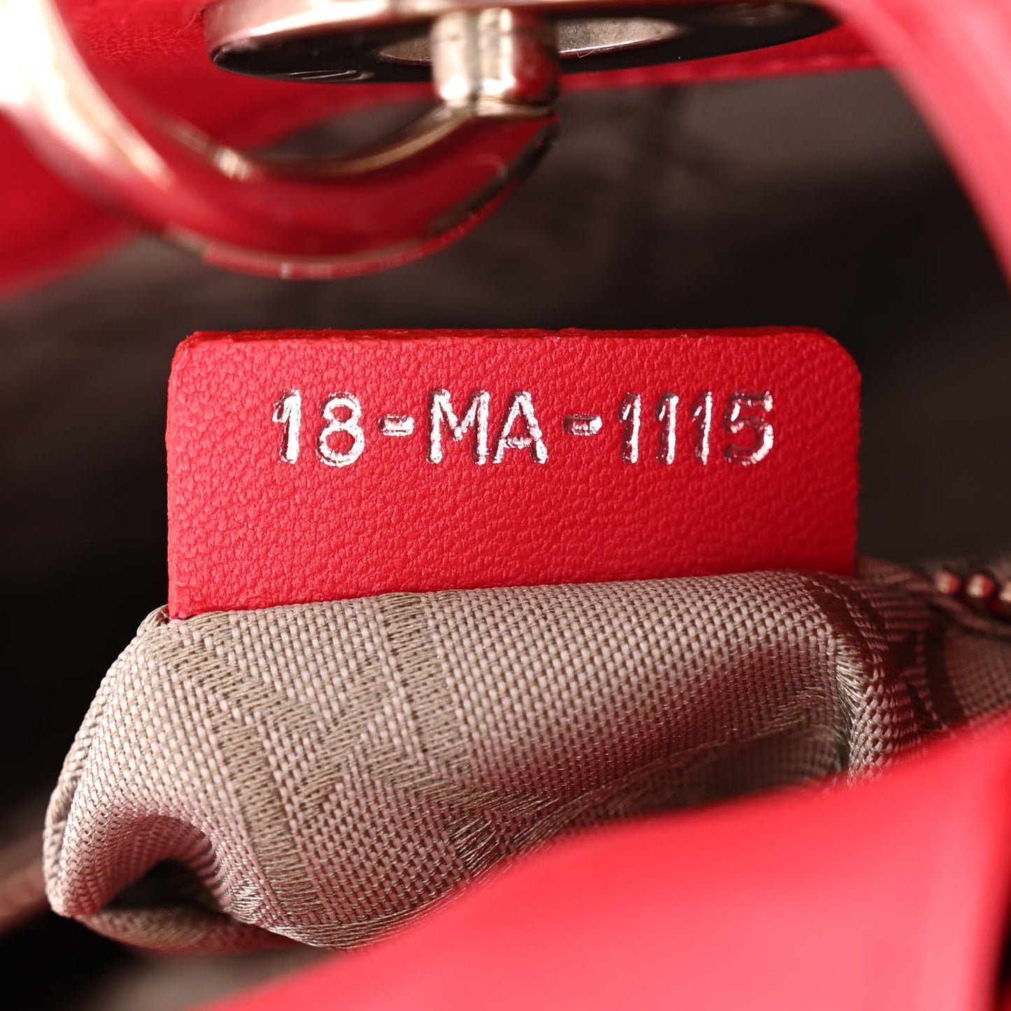 Lambskin Cannage Mini Lady Dior Red