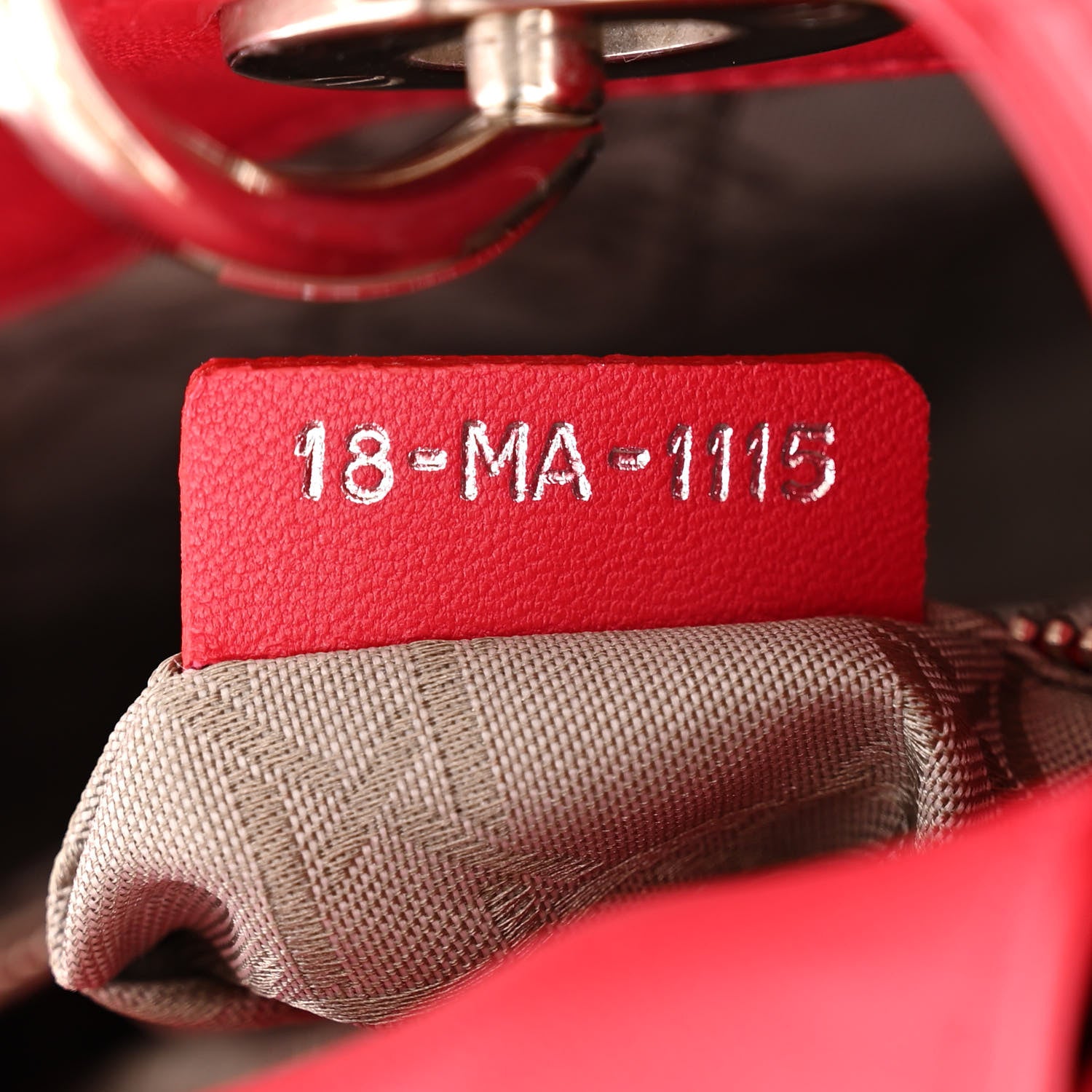 Christian Dior Lambskin Cannage Mini Lady Dior Red 7 of 14