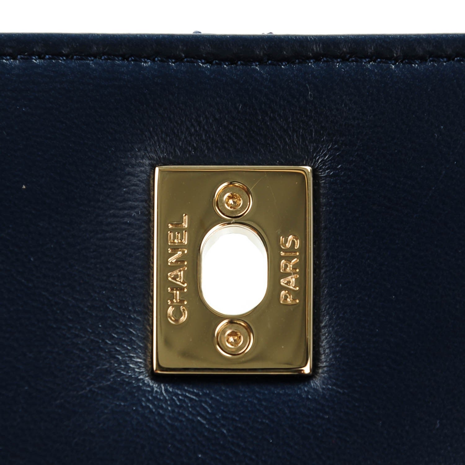 Chanel Lambskin Quilted Medium Trendy CC Flap Navy Blue 8 of 9