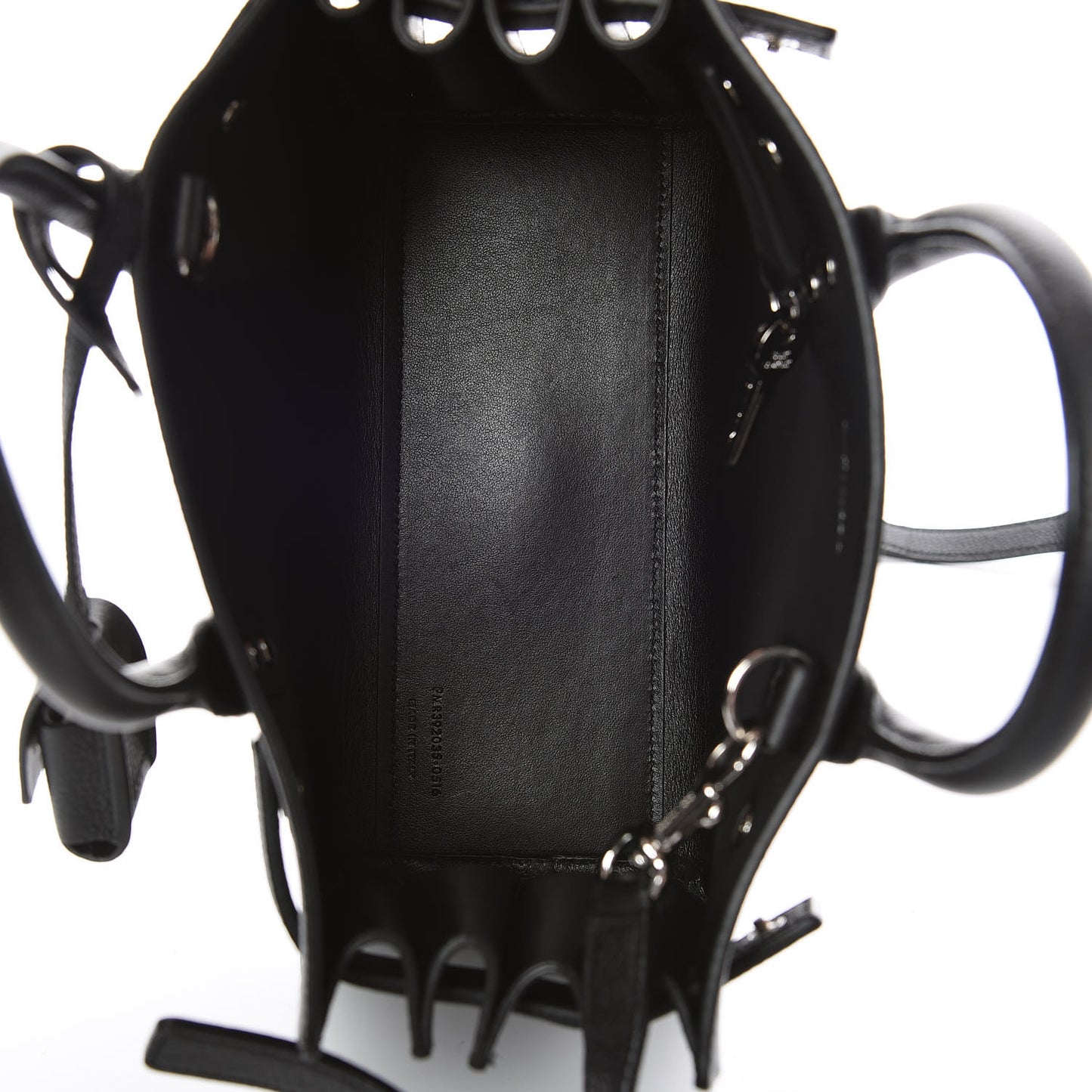 Grained Calfskin Nano Sac De Jour Black