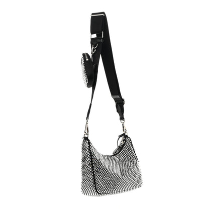 Prada Satin Crystal Re-Edition 2005 Shoulder Bag Cristal 3 of 12