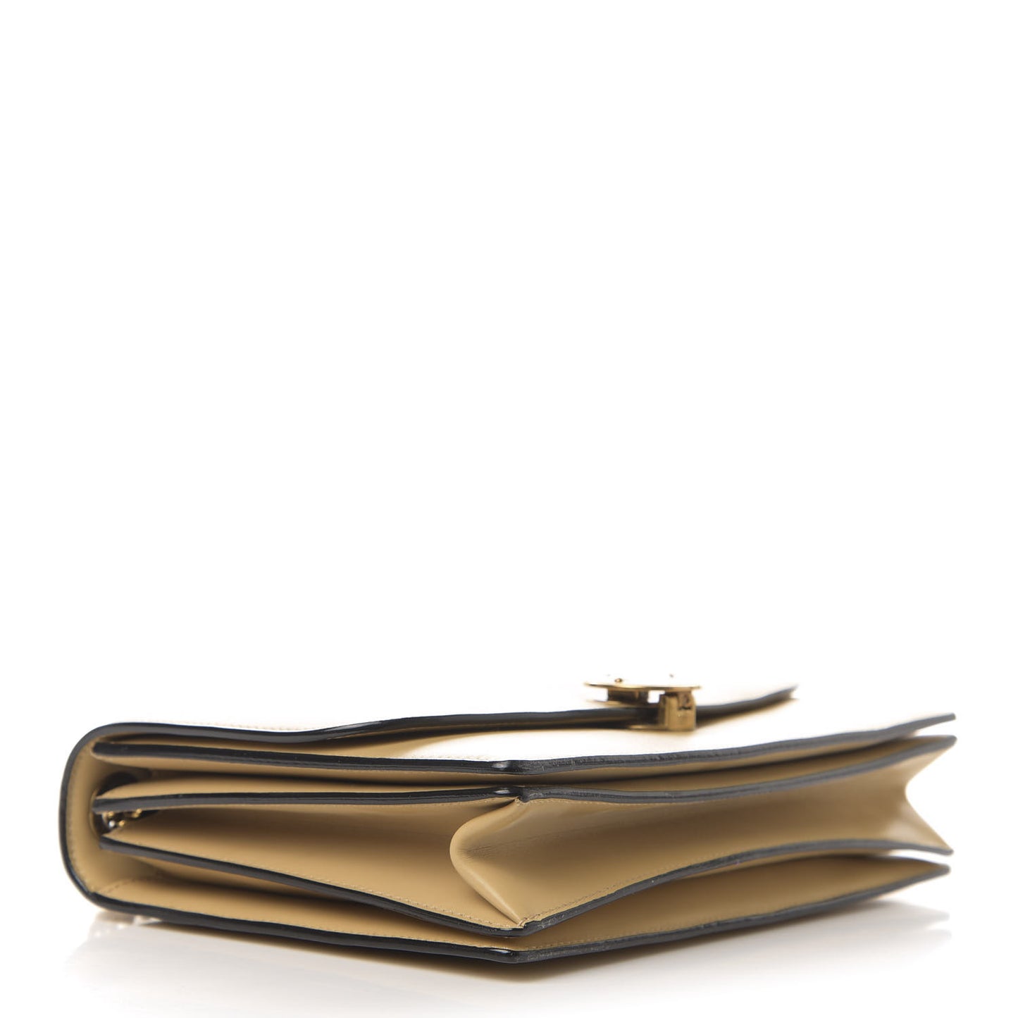 Calfskin Big Trouble Chain Bag Beige