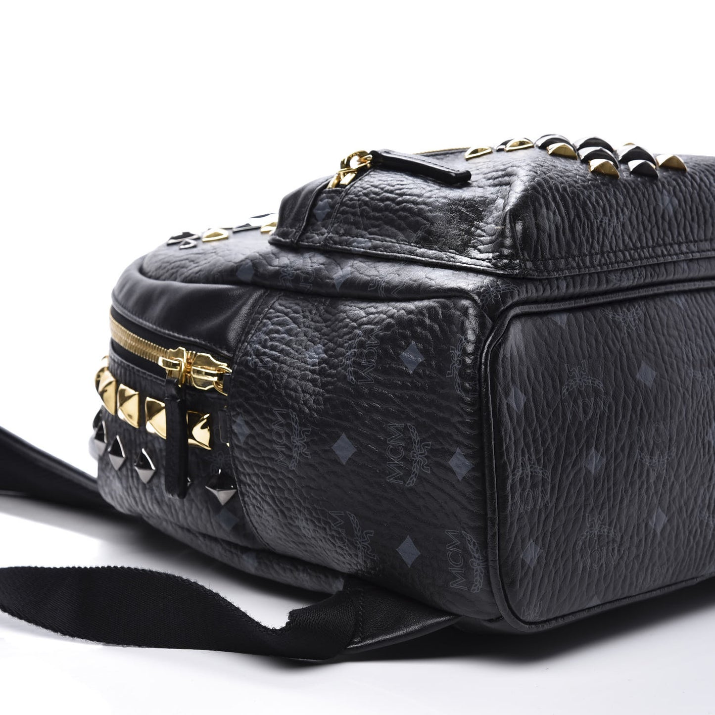 Visetos Studded Small Stark Brock Backpack Black