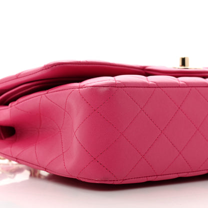 Chanel Lambskin Quilted Medium Double Flap Pink 9 of 10