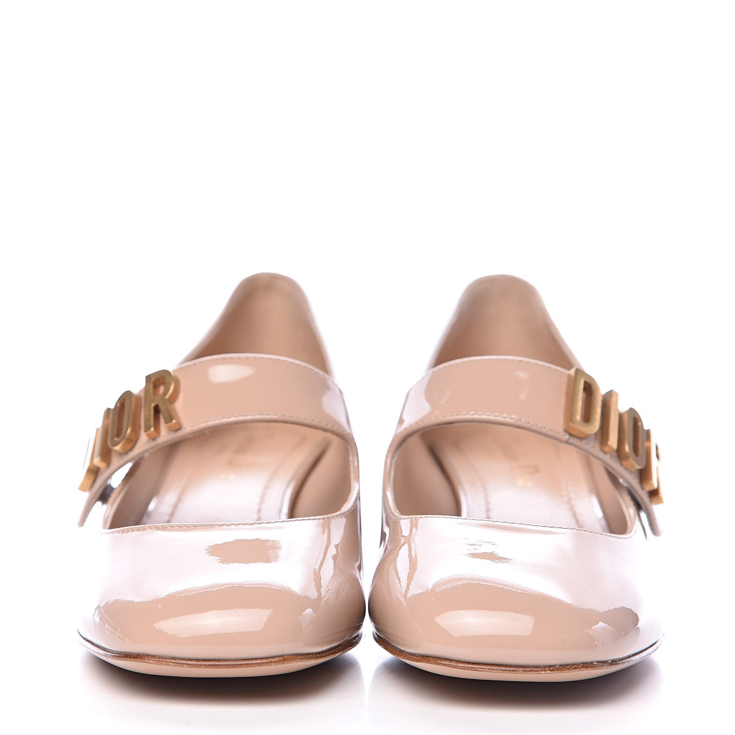 Christian Dior Patent Baby-D Ballet Pumps 37 Nude 2 of 9