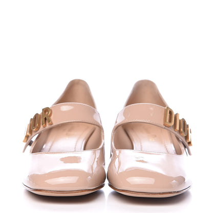 Christian Dior Patent Baby-D Ballet Pumps 37 Nude 2 of 9