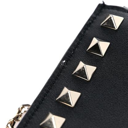 Valentino Garavani Calfskin Rockstud Phone Case With Chain Black 13 of 13