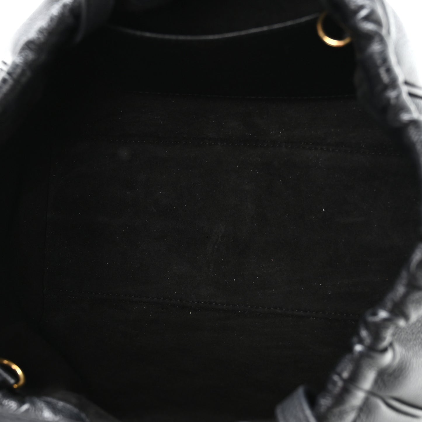 Calfskin Cuir Small Triomphe Cabas Drawstring Black