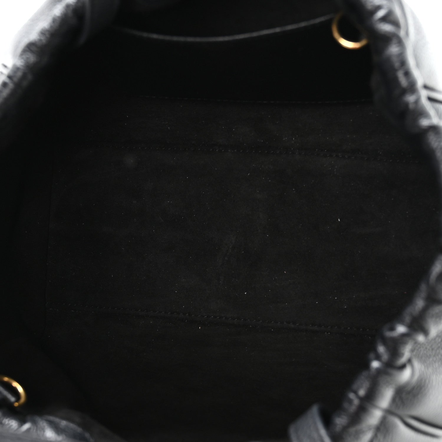 Celine Calfskin Cuir Small Triomphe Cabas Drawstring Black 5 of 10
