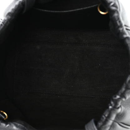 Celine Calfskin Cuir Small Triomphe Cabas Drawstring Black 5 of 10