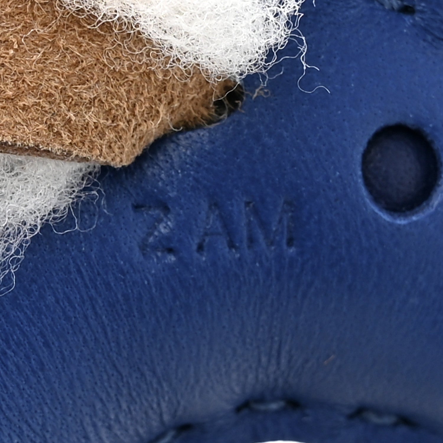 Hermes Milo Lambskin Shearling Budy Charm Bleu France Bleu Saphir 4 of 5