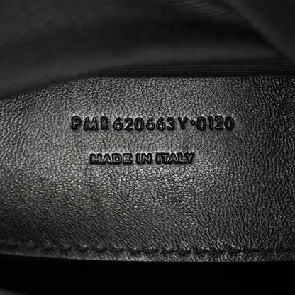 Saint Laurent Calfskin Crocodile Embossed Medium West Hollywood Monogram Fold-Over Black 7 of 12