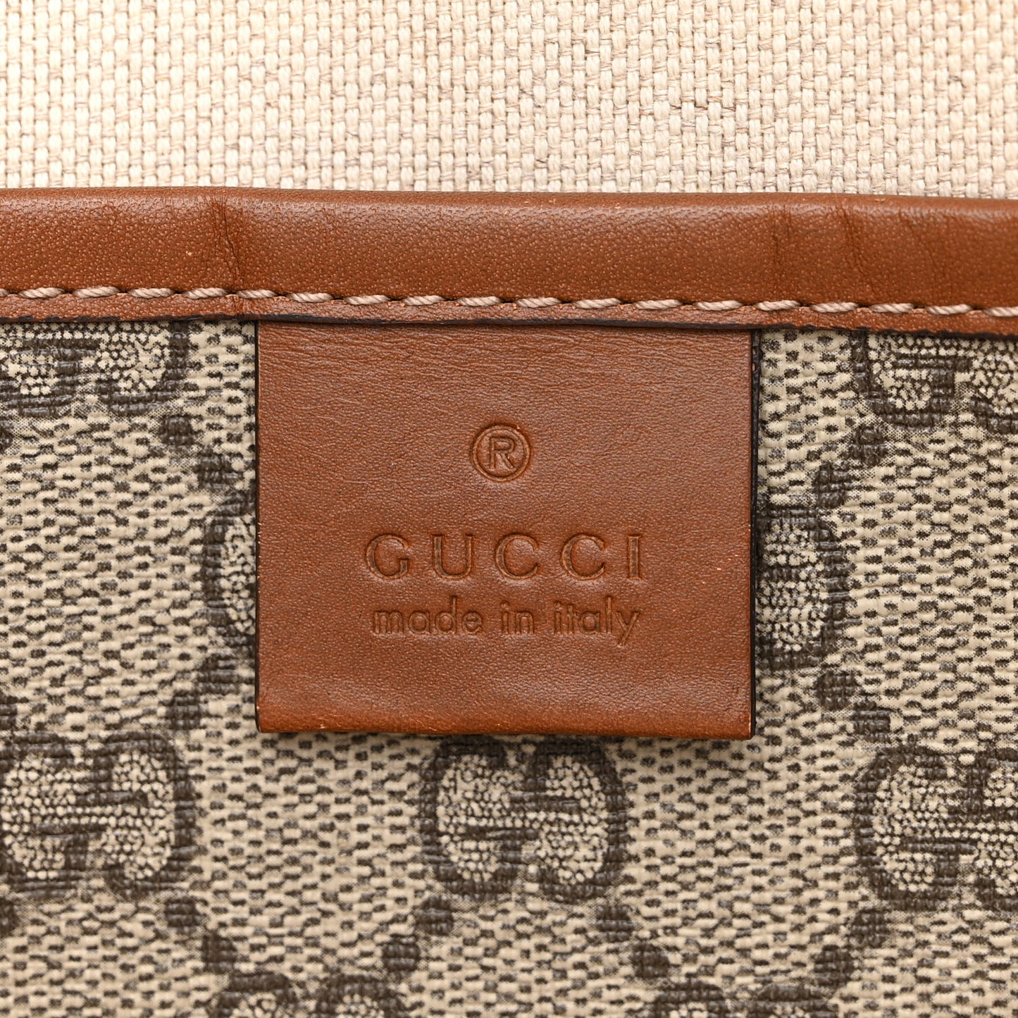 GG Plus Monogram Medium Signature Web Loop Tote Brown
