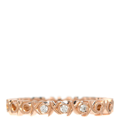 Tiffany 18K Rose Gold Diamond Paloma Picasso Graffiti Narrow Love and Kisses Ring 55 7.25 1 of 4