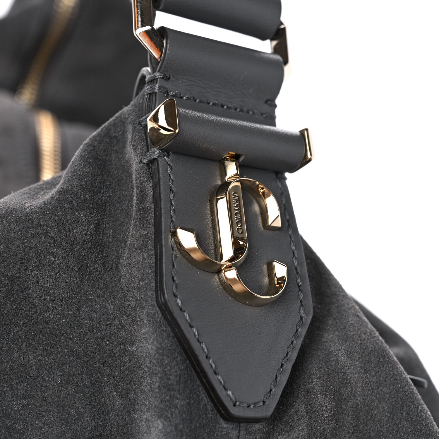 Jimmy Choo Calfskin Ana Hobo Shopping Tote Storm 11 of 11