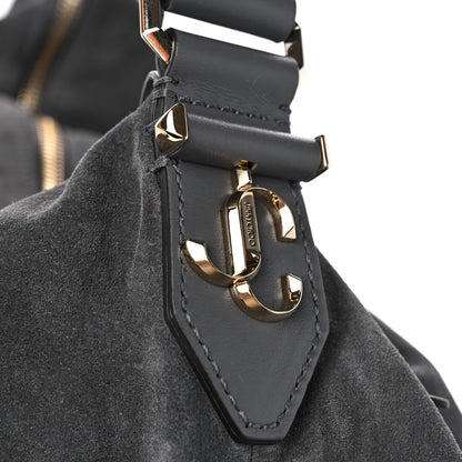 Jimmy Choo Calfskin Ana Hobo Shopping Tote Storm 11 of 11