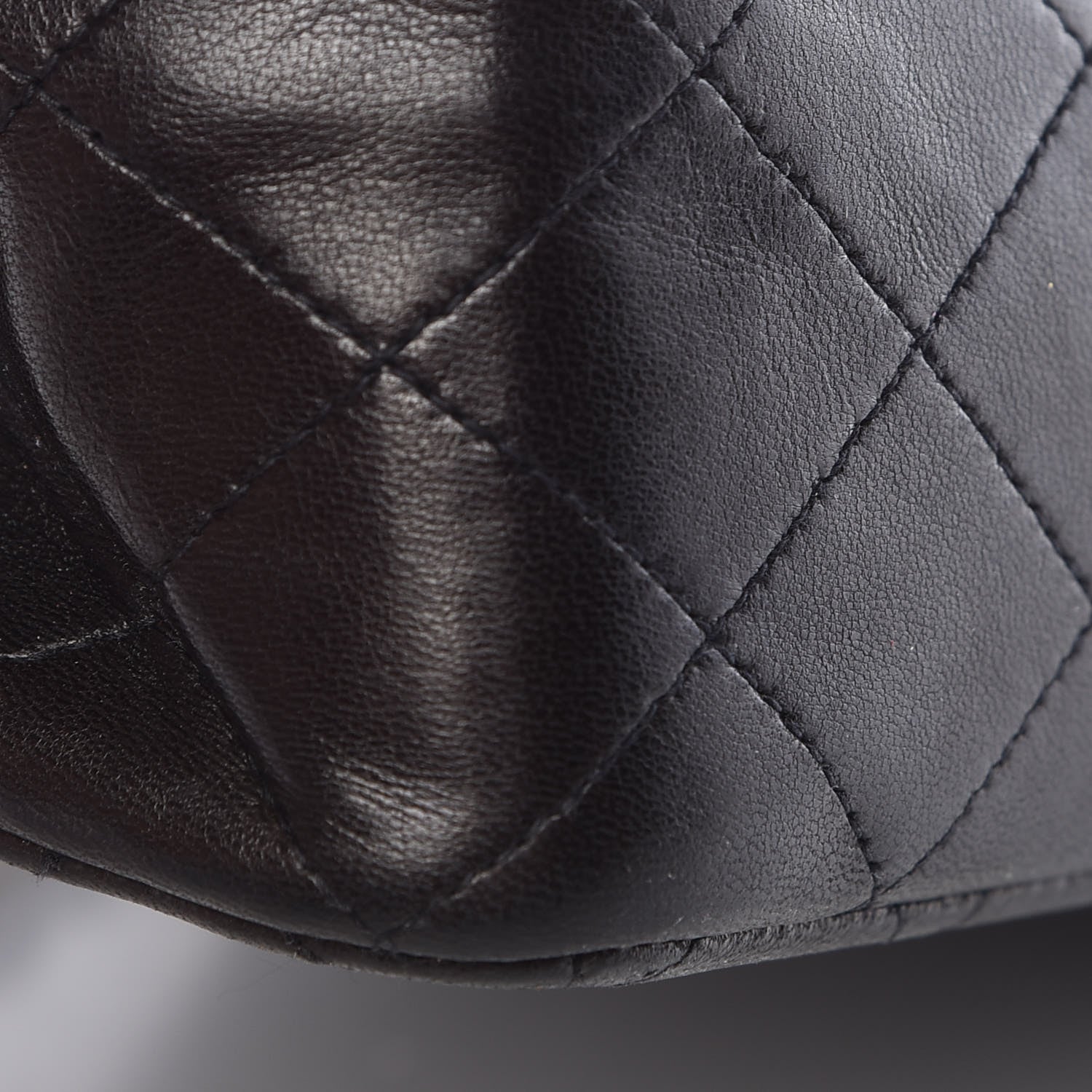 Chanel Lambskin Quilted Medium Double Flap Black 11 of 13