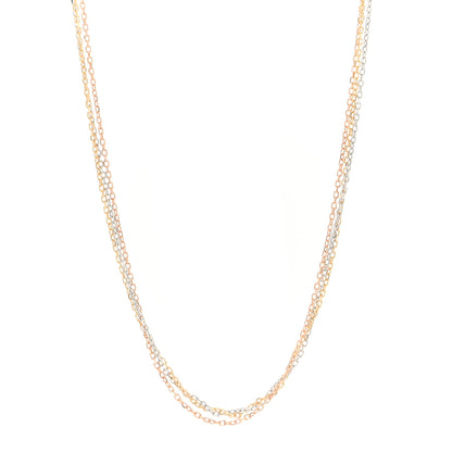 Cartier 18K Pink Yellow White Gold Three Chain Necklace 1 of 5