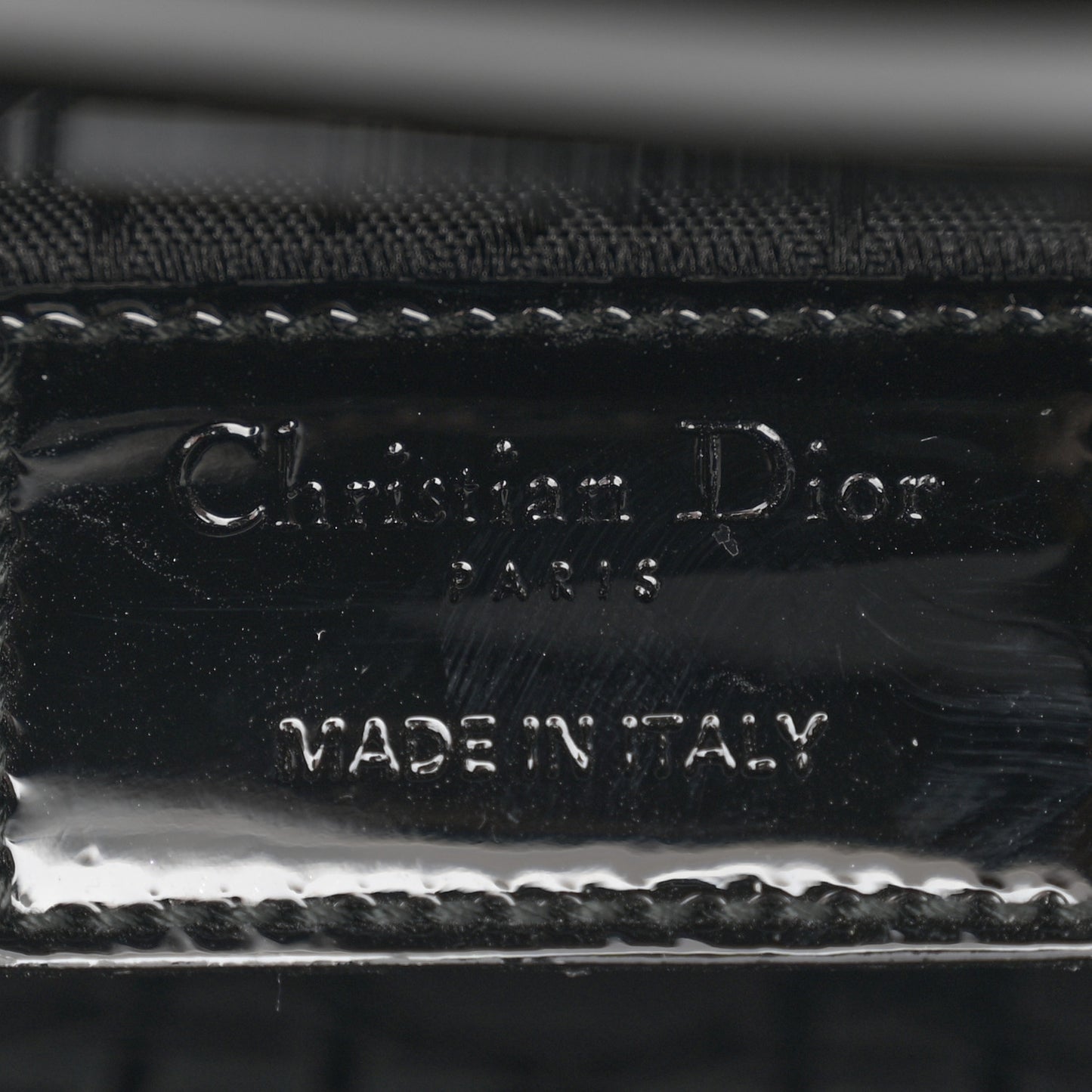 Patent Cannage Mini Lady Dior Black