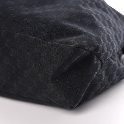Gucci Monogram Large Horsebit Chain Hobo Black 7 of 10