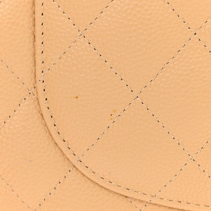 Chanel Caviar Quilted Jumbo Double Flap Beige Clair 12 of 14