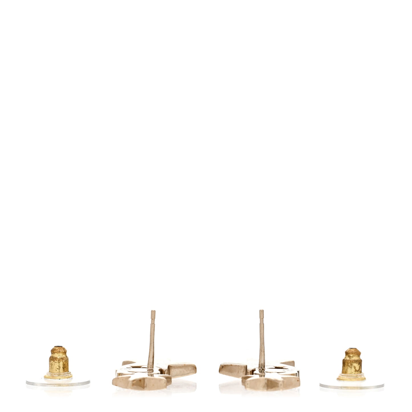 Crystal Star CC Earrings Gold