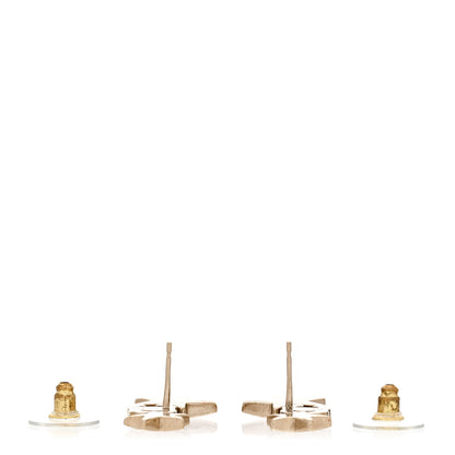 Chanel Crystal Star CC Earrings Gold 3 of 4