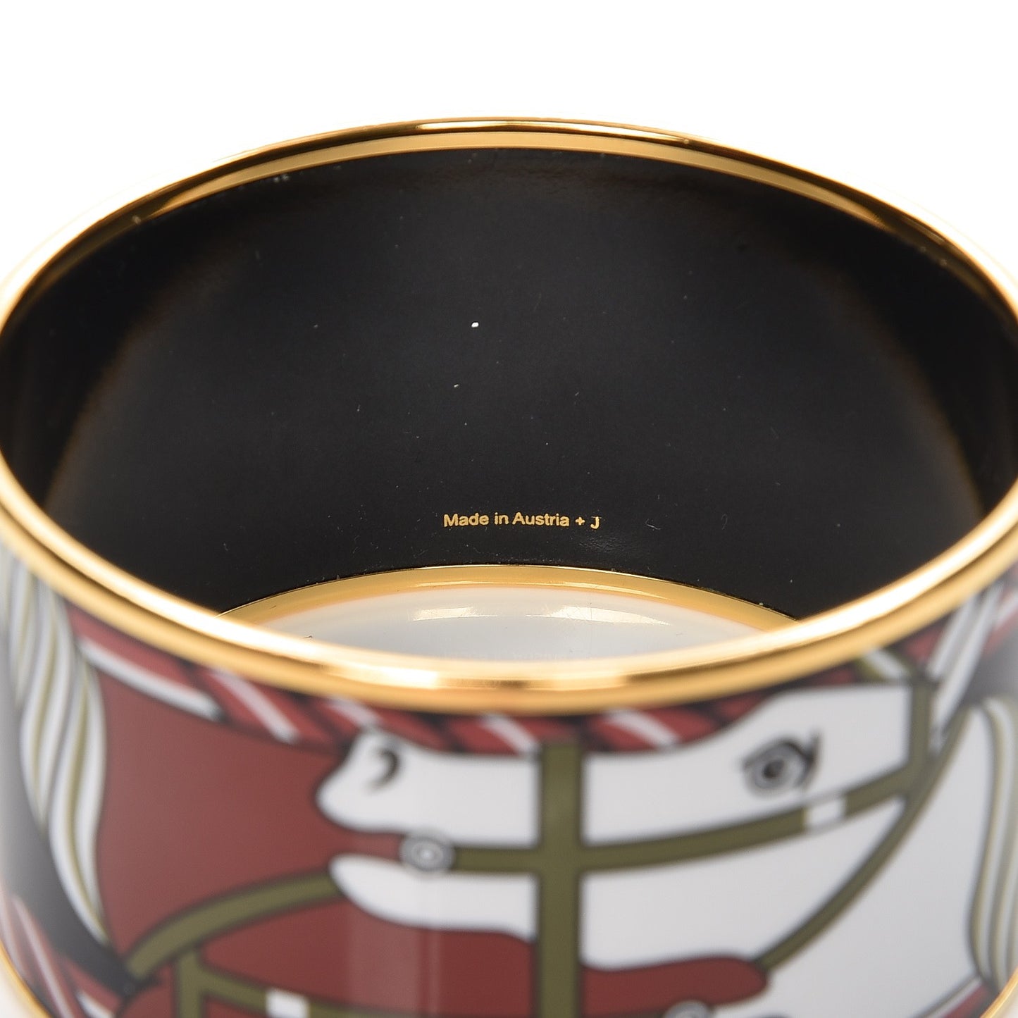 Enamel Printed Quadrige Extra Wide Bracelet 65