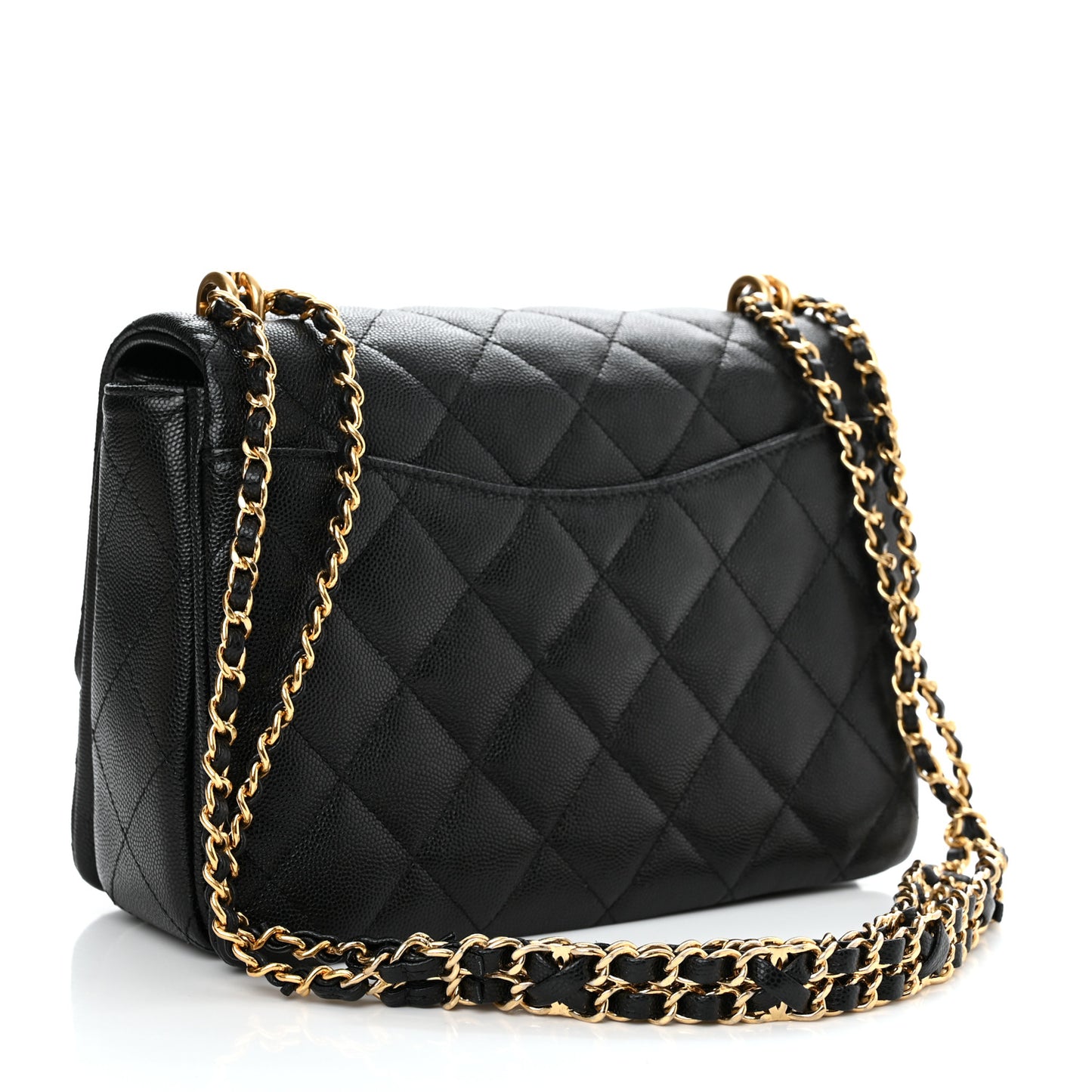Caviar Quilted Coco First Flap Black