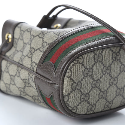 Gucci GG Supreme Monogram Web Mini Ophidia Bucket Bag Brown 5 of 9