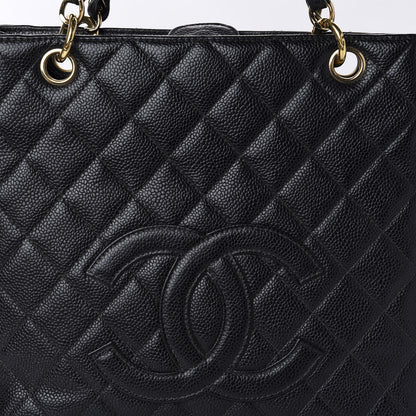 Chanel Caviar Quilted Petit Shopping Tote PST Black 10 of 10