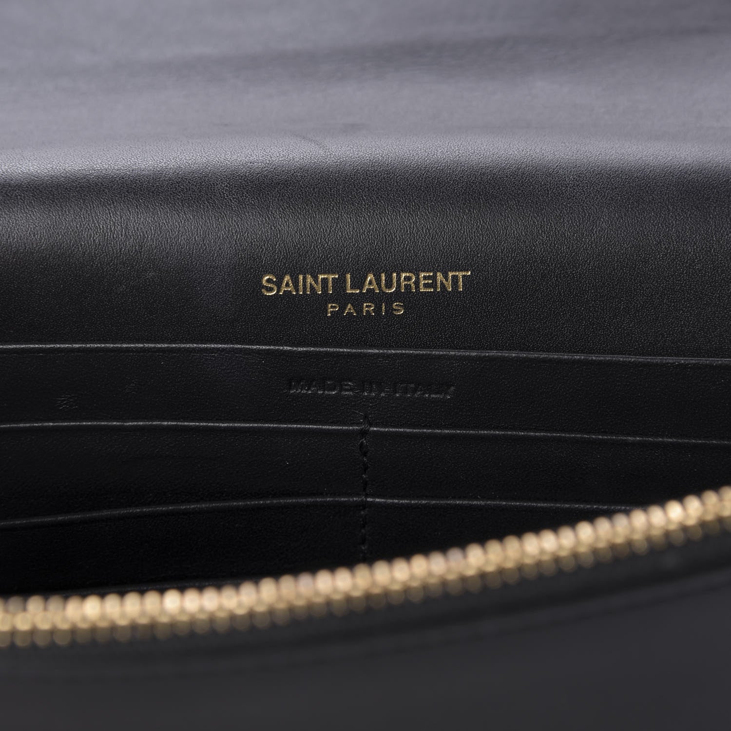 Saint Laurent Smooth Calfskin Classic Monogram Kate Tassel Chain Wallet Black 6 of 8