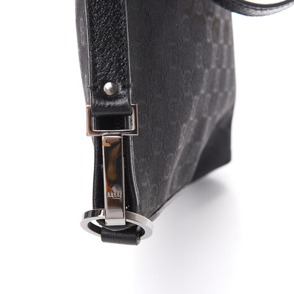 Gucci GG Supreme Monogram Medium Flat Messenger Bag Black Grey 11 of 11
