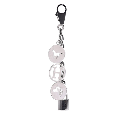 Hermes Palladium Breloque Bag Charm Silver 1 of 2