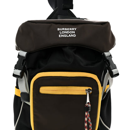 Burberry Nylon Leo Sling Bag Black Yellow Grey 8 of 10