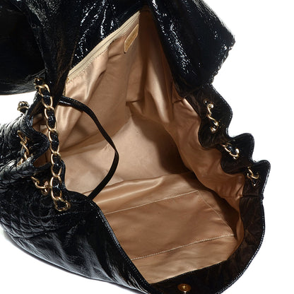 Chanel Vinyl Extra Large Rock and Chain Flap Black 5 of 7
