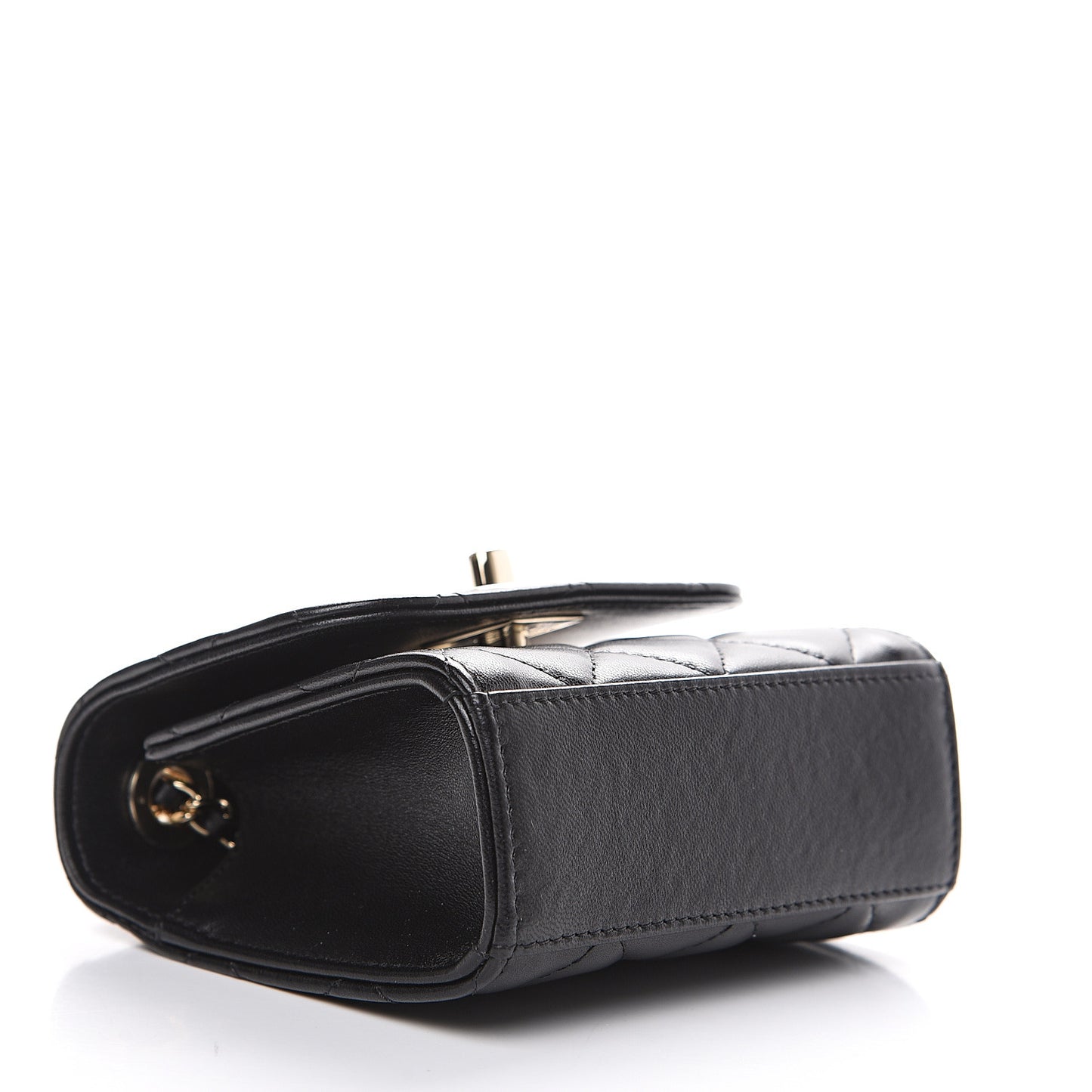 Lambskin Quilted Mini Trendy CC Chain Wallet Black