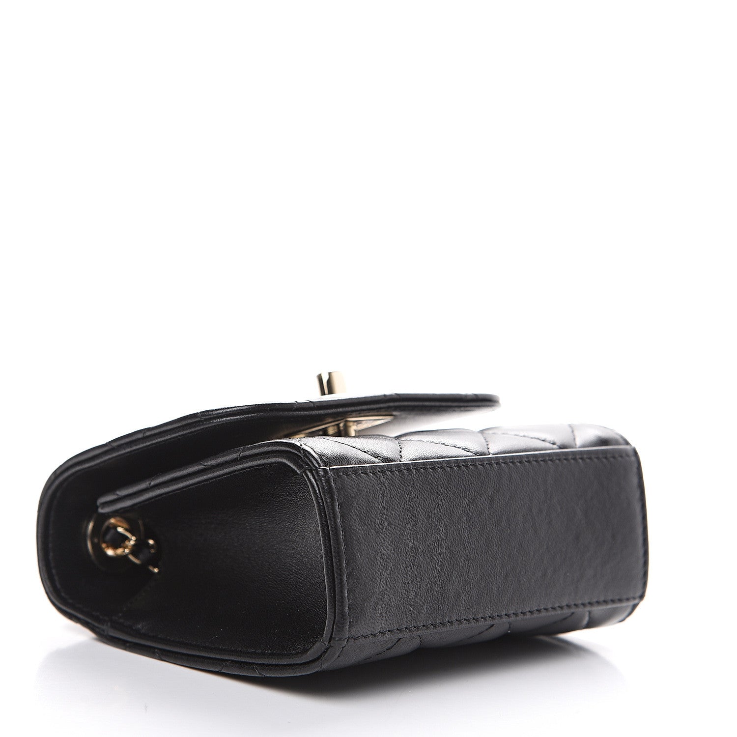 Chanel Lambskin Quilted Mini Trendy CC Chain Wallet Black 3 of 9