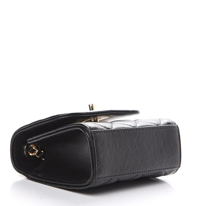 Chanel Lambskin Quilted Mini Trendy CC Chain Wallet Black 3 of 9