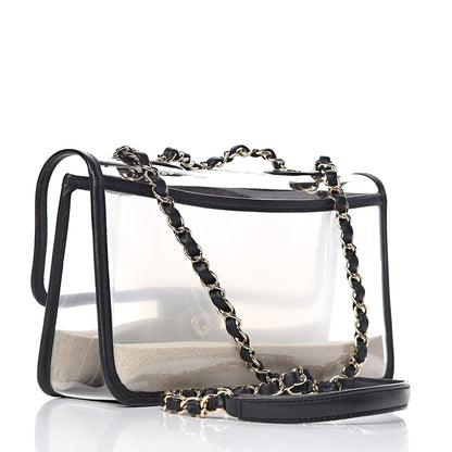 Chanel Lambskin PVC Medium Coco Sand Flap Black 3 of 10
