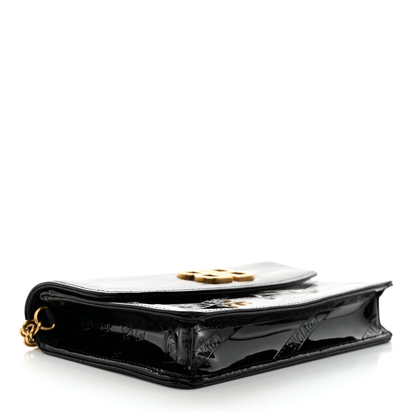 Patent Losange Monogram Embossed BB Wallet On Chain Black