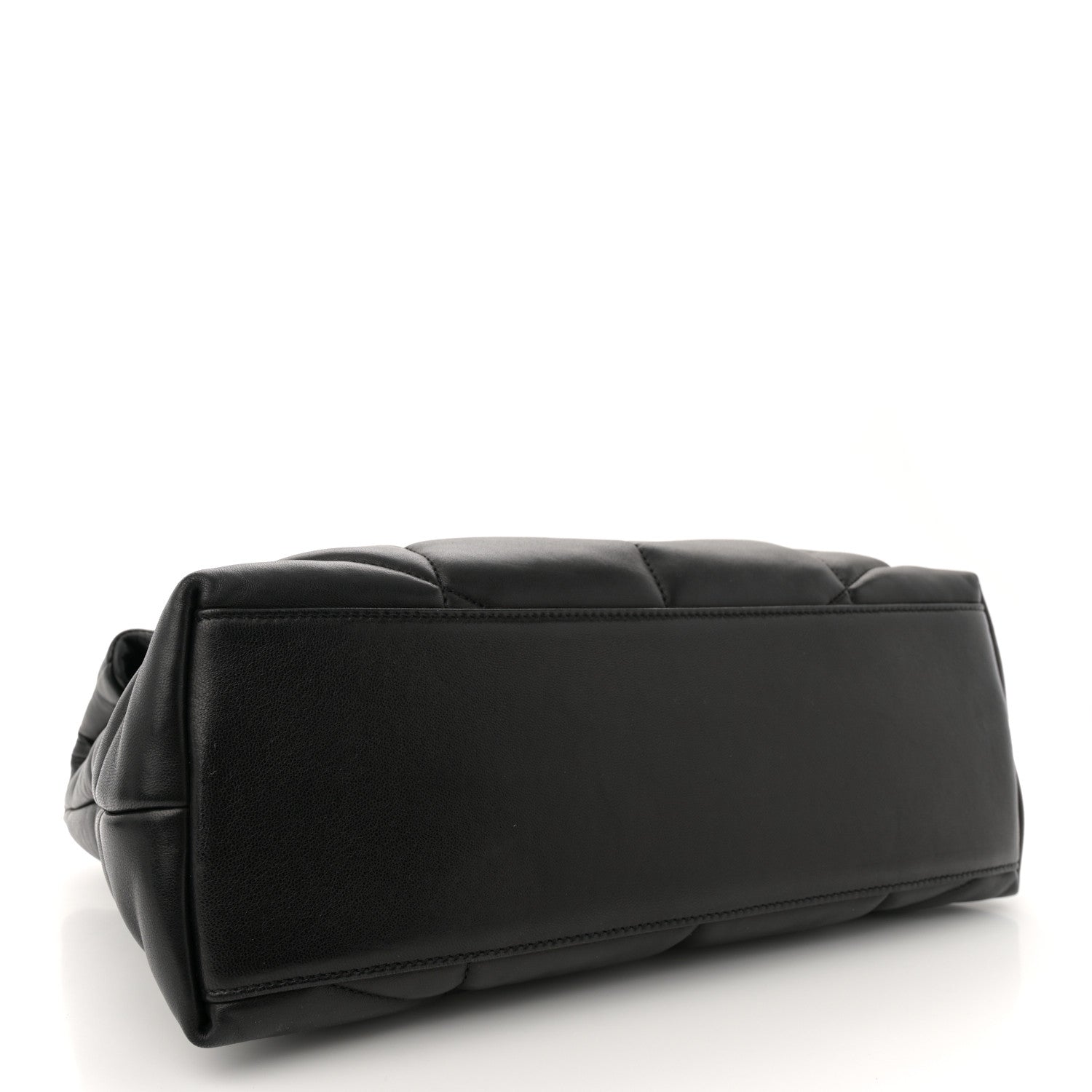 Saint Laurent Lambskin Quilted Medium Loulou Puffer Monogram Chain Satchel Black 4 of 10