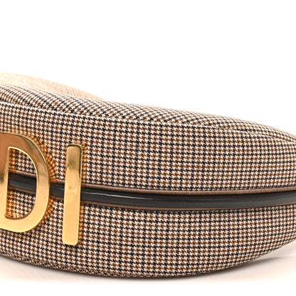 Fendi Wool Vitello Grace Small Houndstooth Small Fendigraphy Hobo Bag Beige Ebano 10 of 10