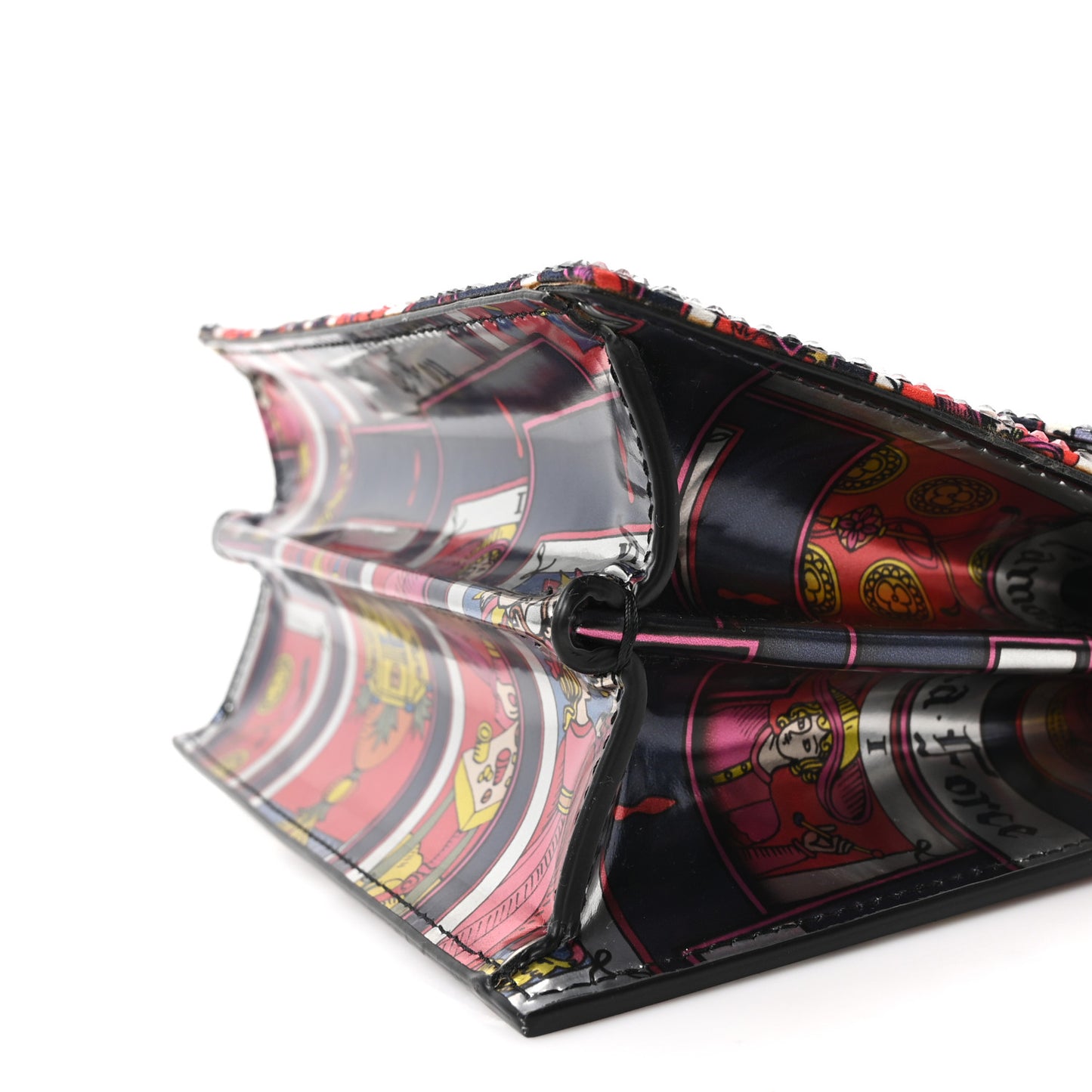 Crepe Satin Elisa Mini Tarot Shoulder Bag Multicolor Black